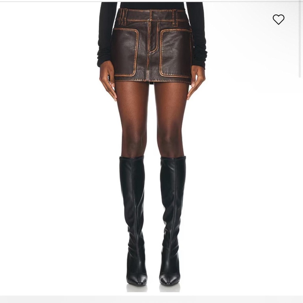GRLFRND Dark Brown Leather Jacket